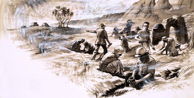 Byron Khun de Prorok gravde ut gravstedet til graven til Tin Hinan av English School