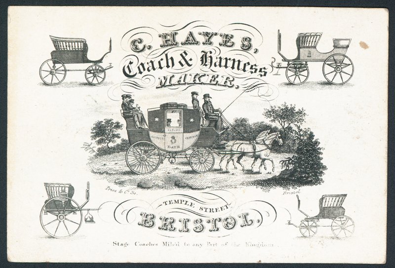 C Hayes, buss- og selemaker, byttekort av English School