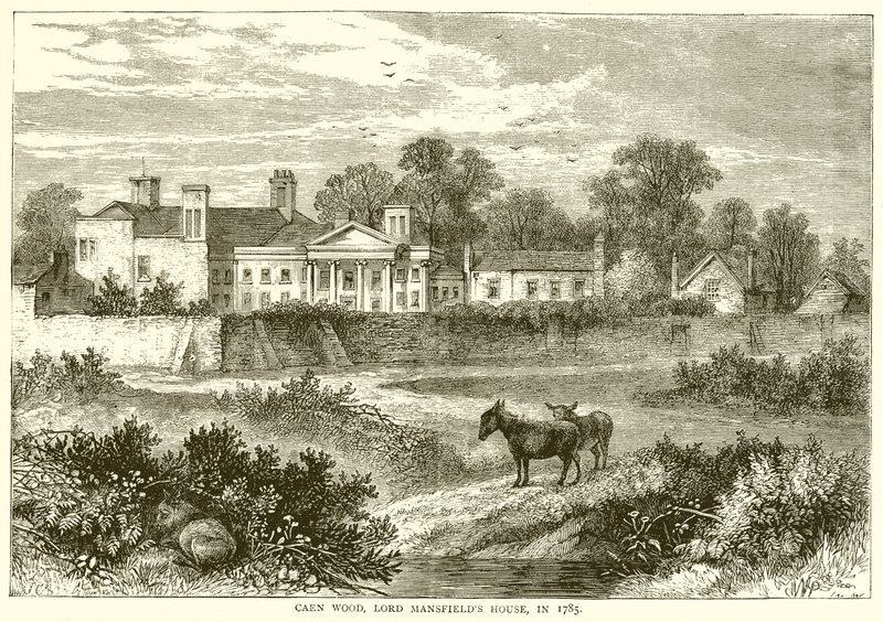 Caen Wood, Lord Mansfields House, i 1785 av English School