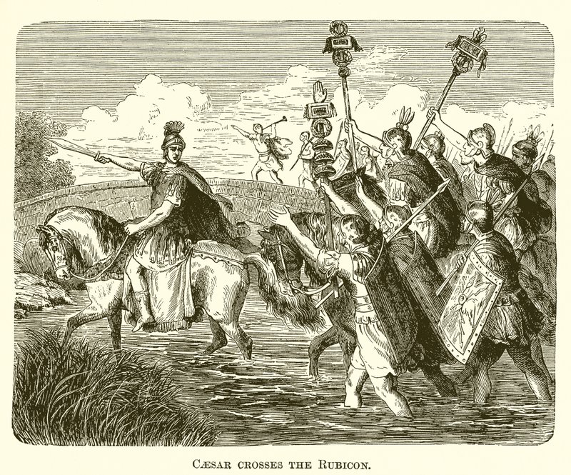 Cæsar krysser Rubicon av English School