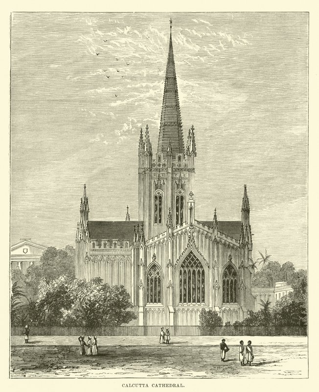 Calcutta katedral av English School