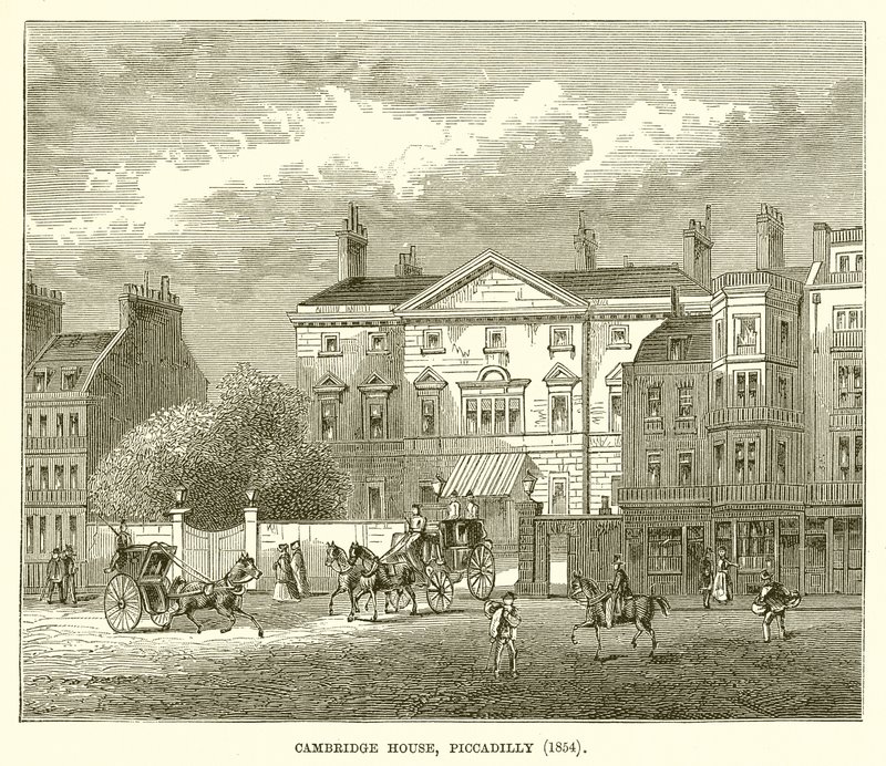 Cambridge House, Piccadilly (1854) av English School