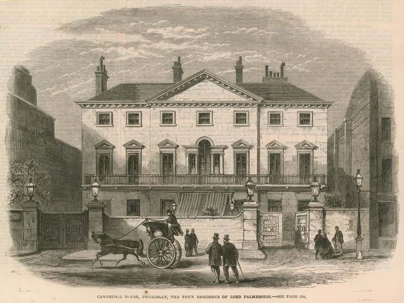 Cambridge House, Piccadilly, London, byresidensen til Lord Palmerston av English School
