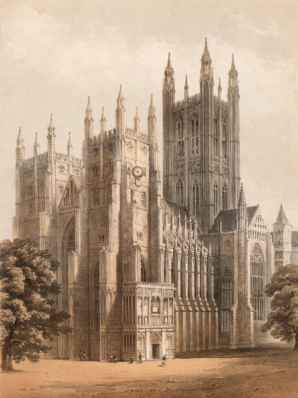 Canterbury katedral av English School