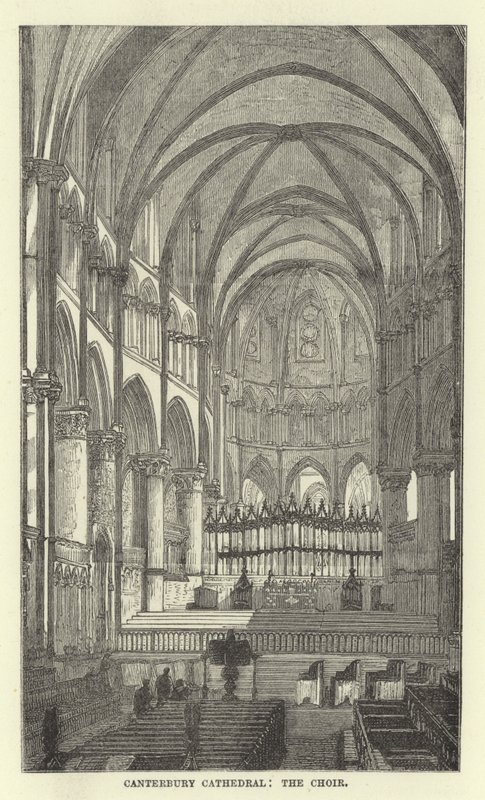 Canterbury Cathedral, koret av English School