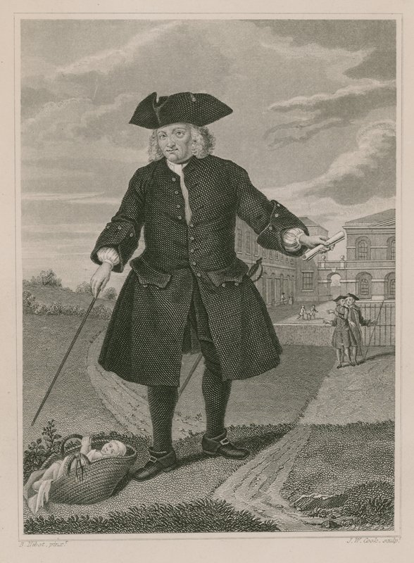 Kaptein Thomas Coram, grunnlegger av Foundling Hospital av English School