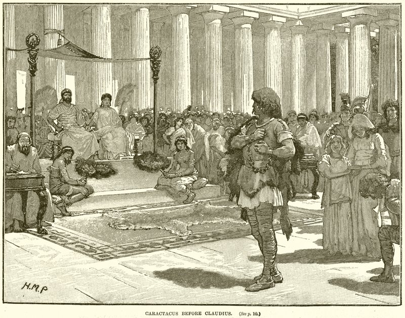 Caractacus før Claudius av English School