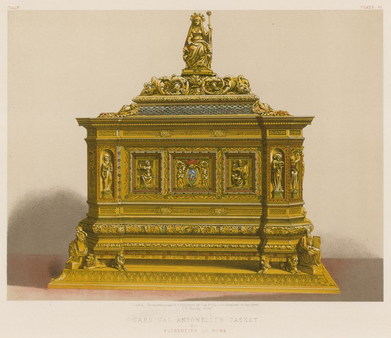 Cardinal Antonellis Casket av Florentine of Roma av English School