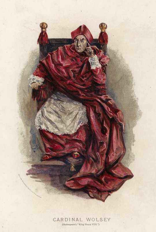 Kardinal Wolsey, fra Shakespeares kong Henry VIII av English School