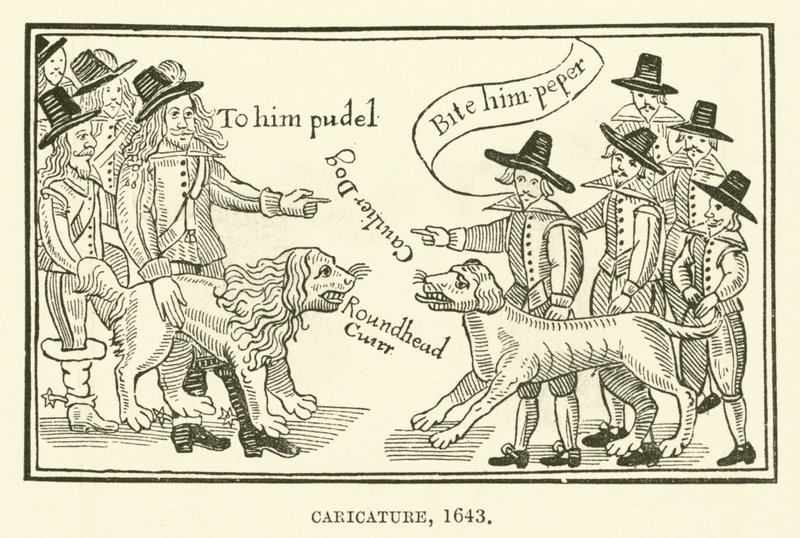 Karikatur, 1643 av English School
