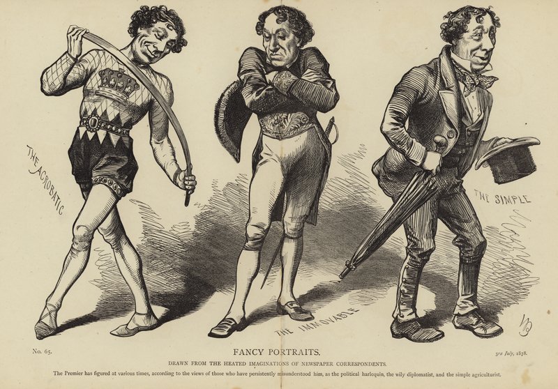 Karikaturer av Benjamin Disraeli av English School
