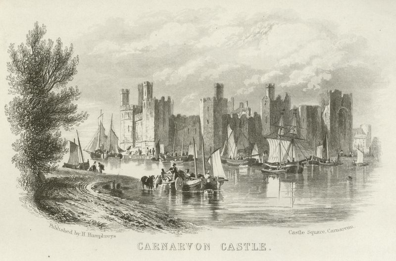 Carnarvon Castle, Nord-Wales av English School