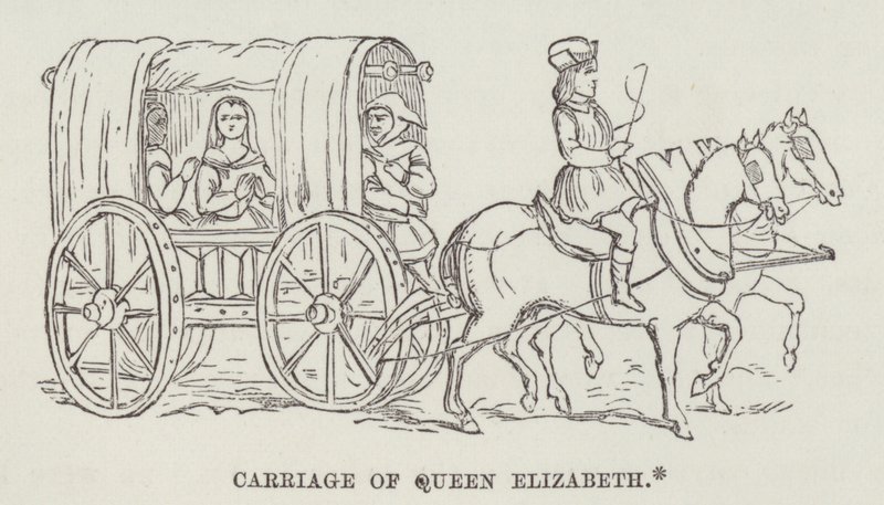 Dronning Elizabeths vogn (gravering) av English School