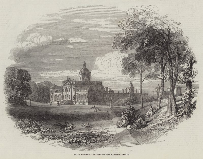 Castle Howard, setet til Carlisle-familien (gravering) av English School