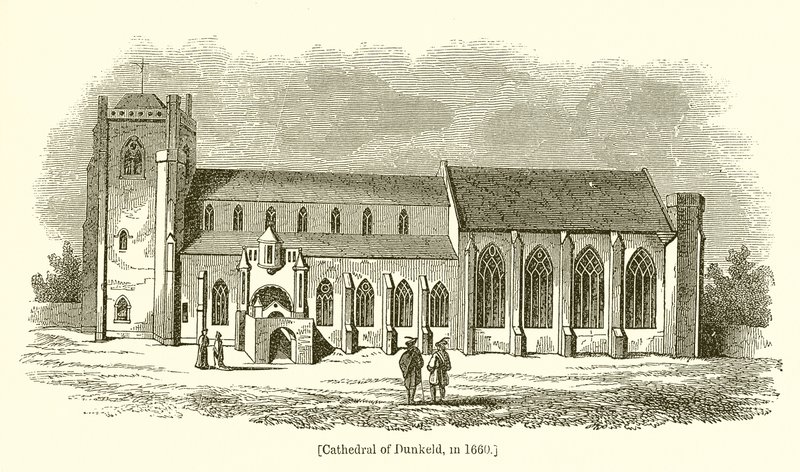Katedralen i Dunkeld, i 1660 av English School