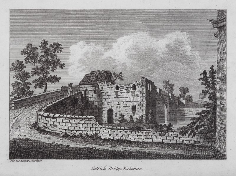 Catrick Bridge, Yorkshire (gravering) av English School