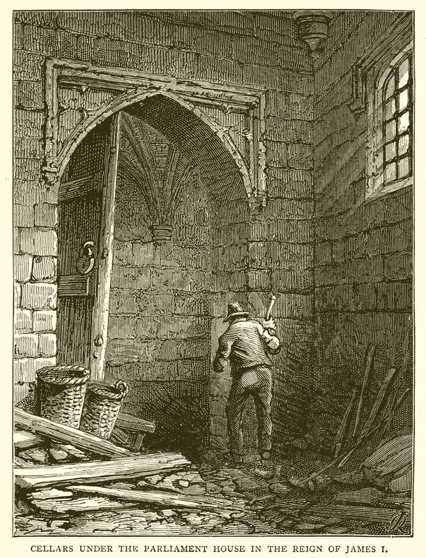 Kjellere under parlamentshuset under James I av English School