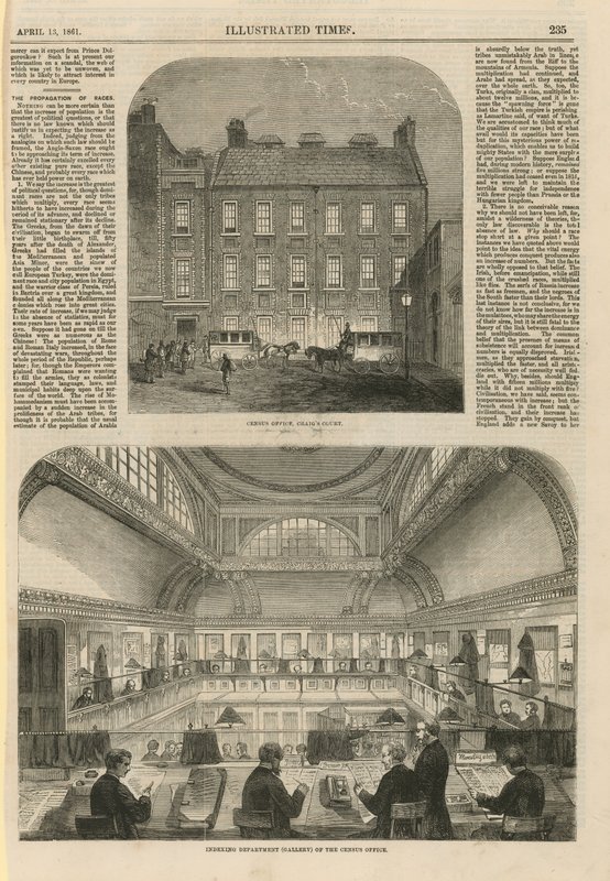Folketellingskontoret i Craigs Court av English School