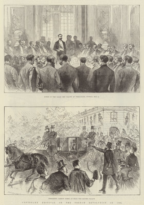 Hundreårsfesten for den franske revolusjonen i 1789 (gravering) av English School