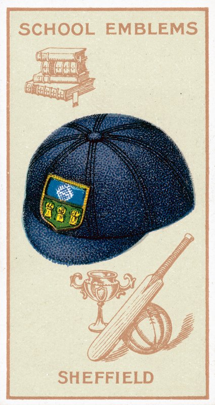Central Secondary School For Boys, Sheffield, Yorkshire (farge litho) av English School