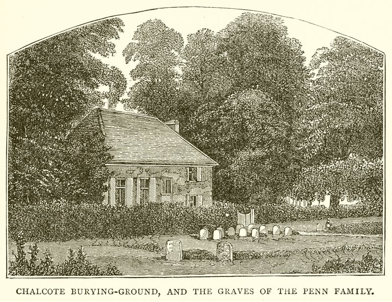 Chalcote Burying-Ground, og gravene til Penn-familien av English School