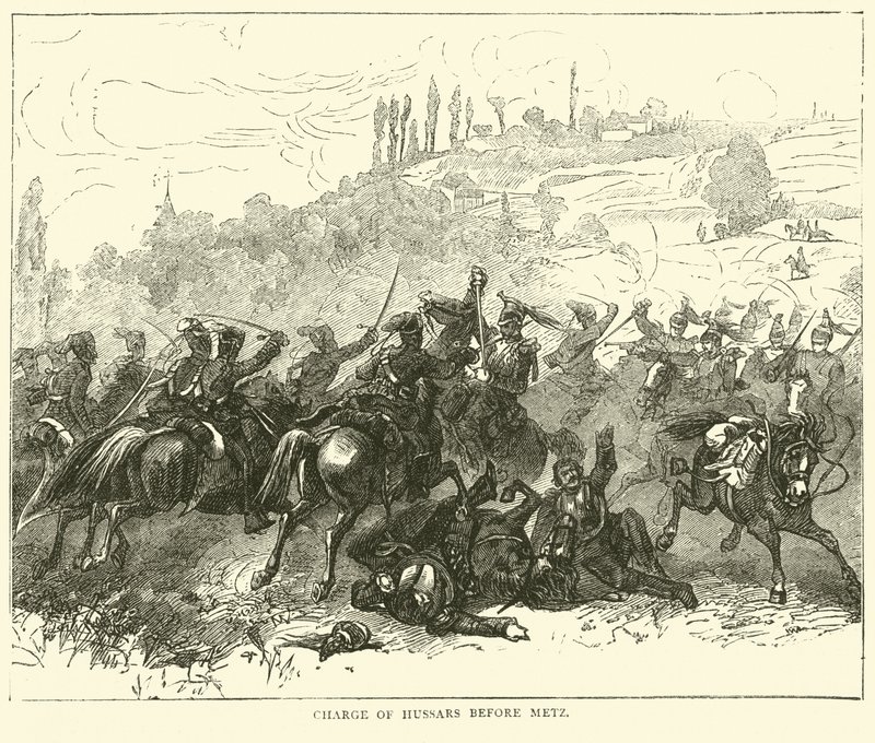 Anklagen for husarer før Metz, oktober 1870 av English School
