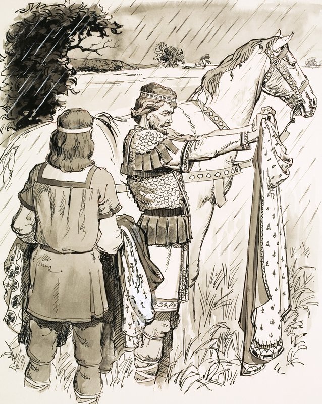 Karl den Store inspiserer kapper av English School