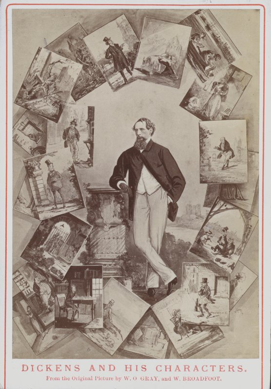 Charles Dickens and His Characters, fra originalbildet av W O Gray og W Broadfoot av English School