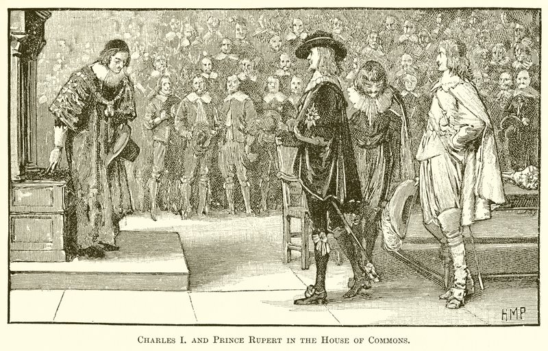 Charles I og prins Rupert i Underhuset av English School