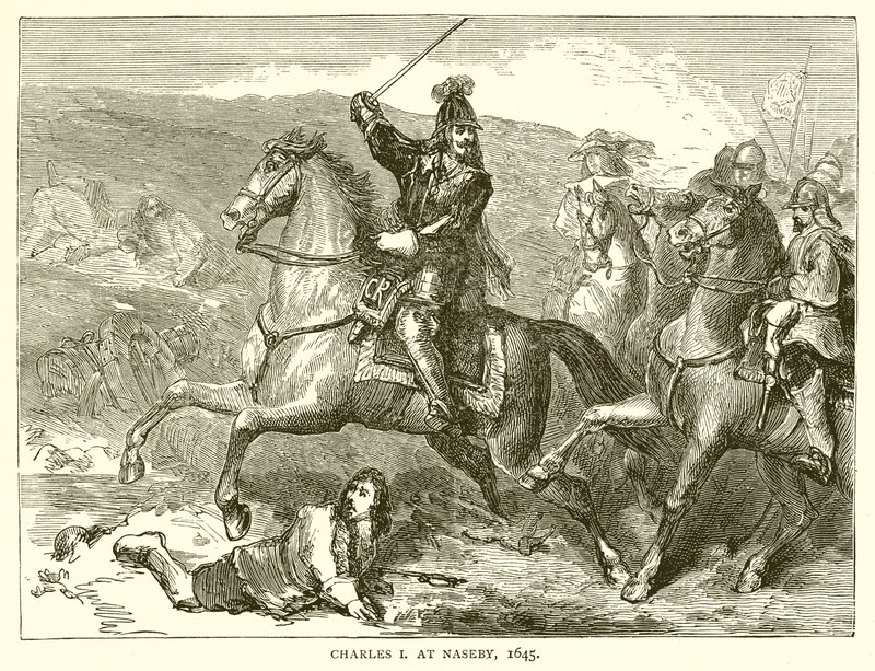 Charles I på Naseby, 1645 av English School