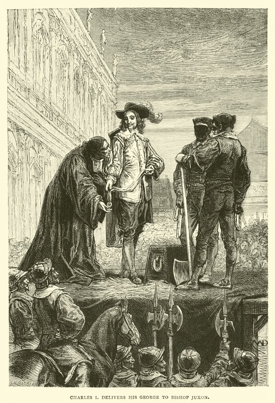 Charles I leverer sin George til biskop Juxon av English School