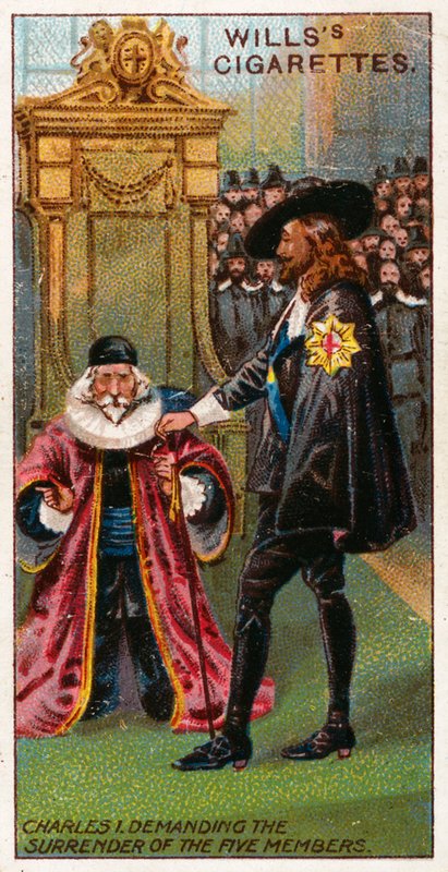 Charles I krever overgivelse av de fem medlemmene av English School