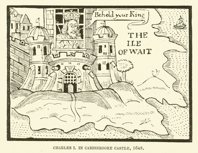 Charles I, i Carisbrooke Castle av English School