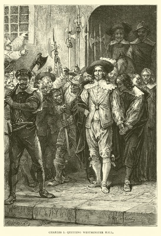 Charles I slutter i Westminster Hall av English School