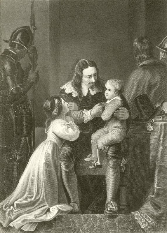 Charles I tar avskjed med barna sine av English School