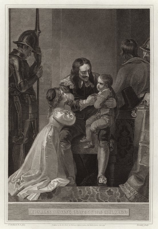 Charles I tar avskjed med barna sine av English School