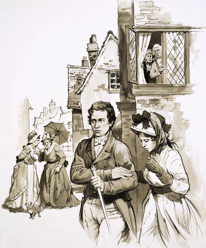 Charles Lamb og søsteren hans ble drevet fra ett losjisted til et annet av lokalt sladder av English School