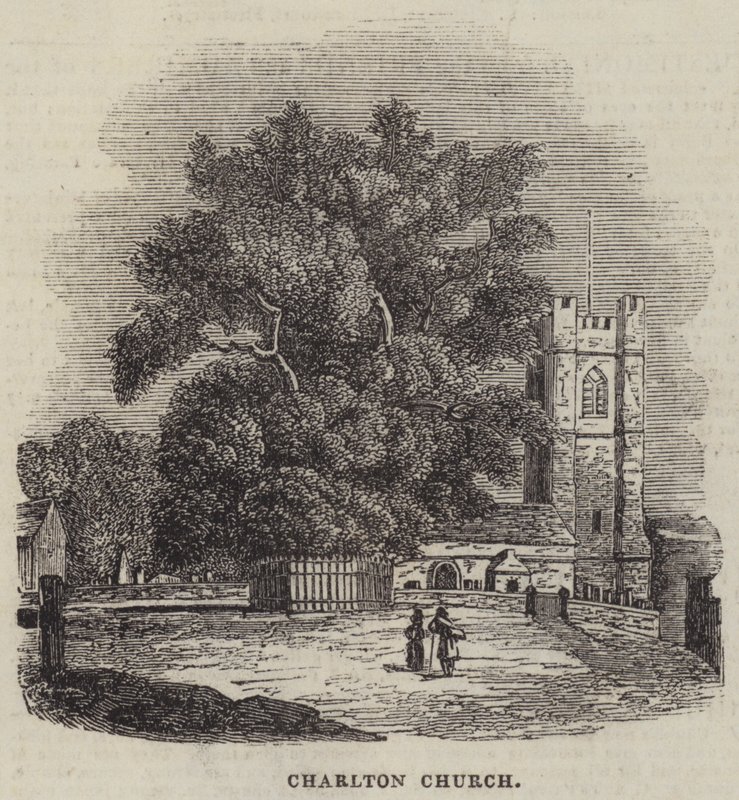 Charlton Church (gravering) av English School