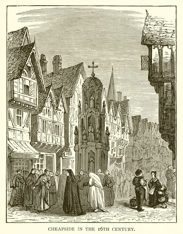 Cheapside på 1500-tallet av English School