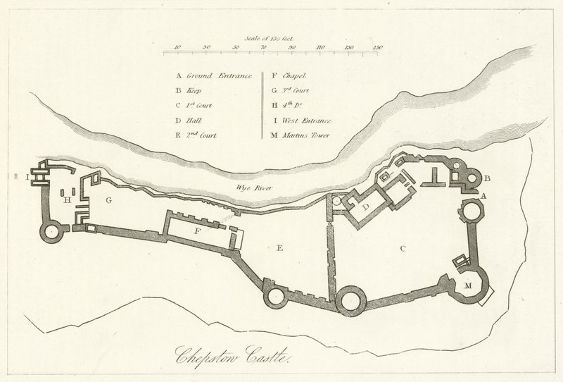 Chepstow Castle (gravering) av English School