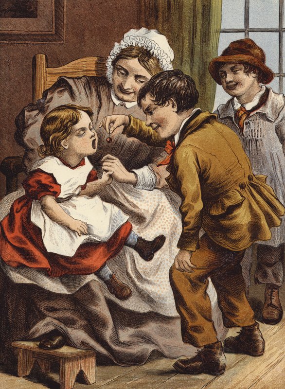 Kirsebærmoden (fargelitografi) av English School