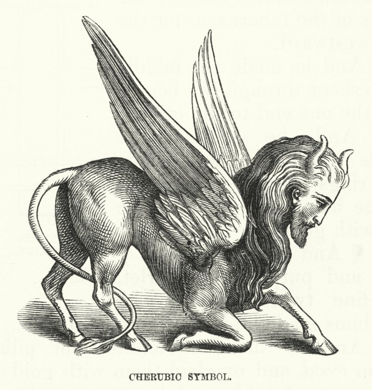 Kjerubisk symbol (gravering) av English School