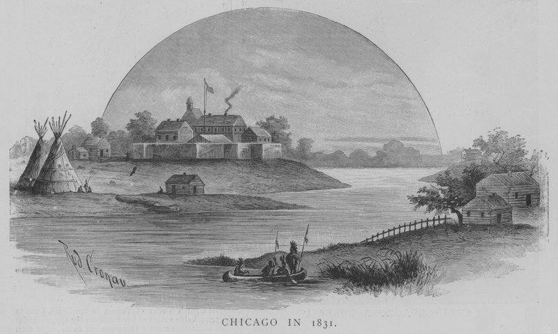 Chicago i 1831 (gravering) av English School