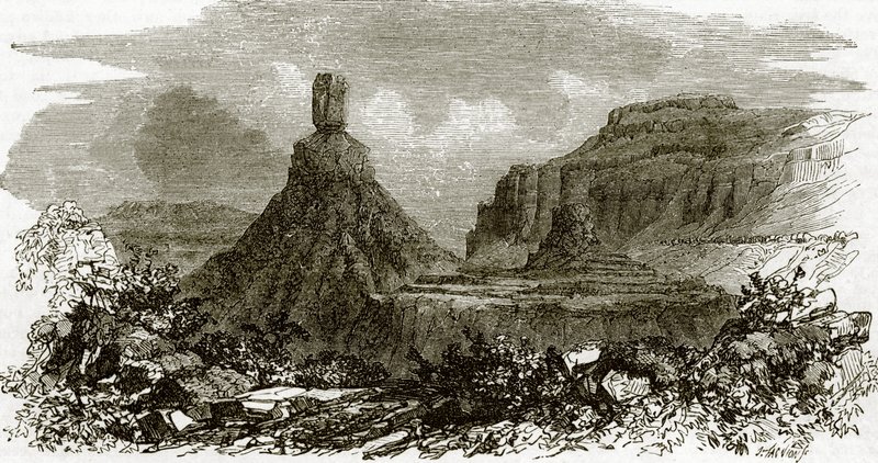 Skorsteinssteiner, ved bredden av Columbia-elven av English School