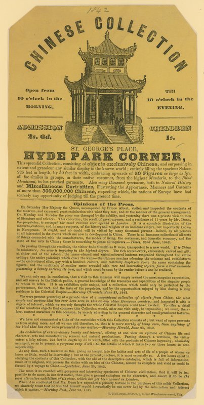 Kinesisk samling på Hyde Park Corner, London. 1842 av English School