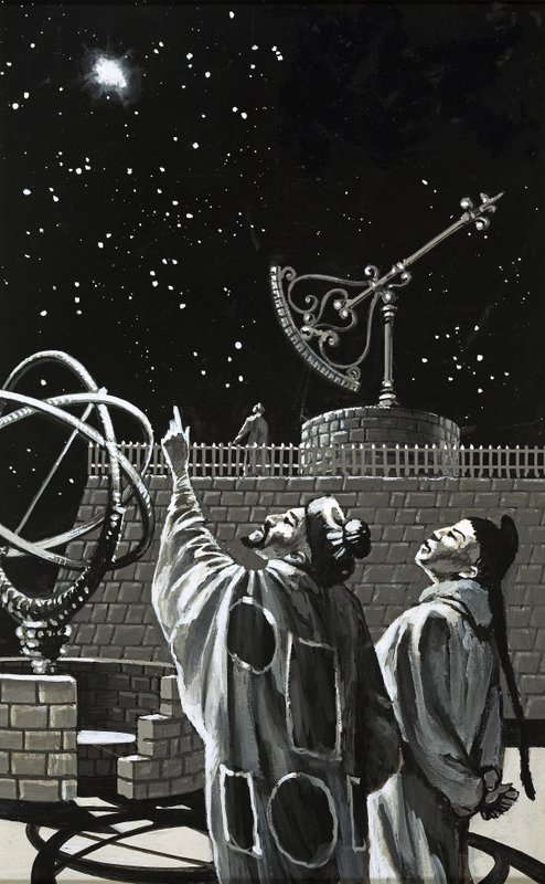 Kinesiske astronomer søker himmelen etter et skilt av English School