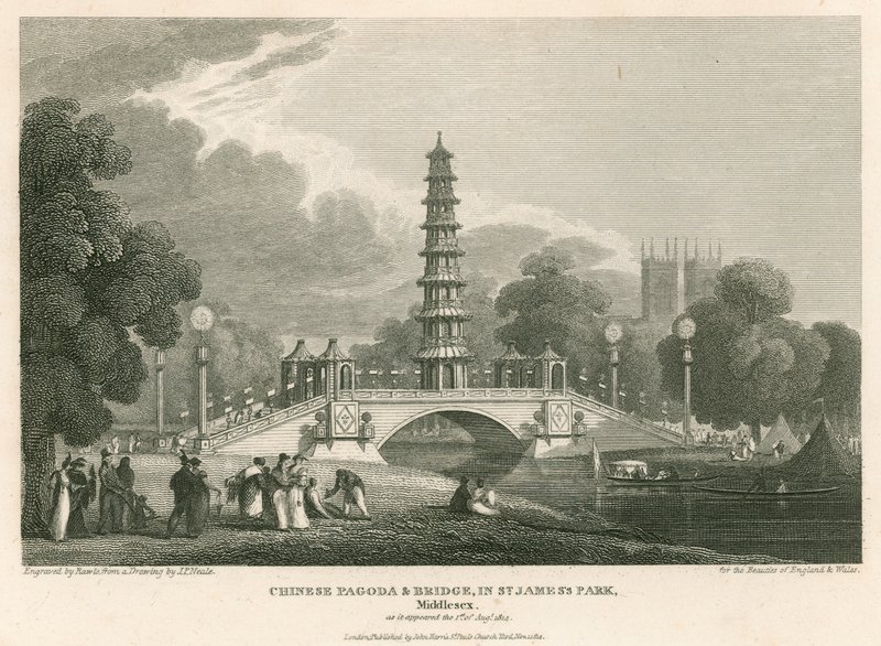 Kinesisk pagode og bro, St James