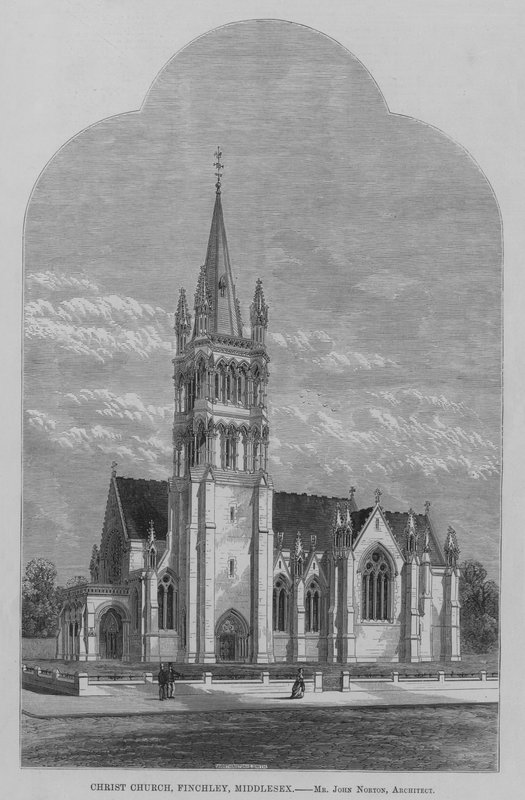 Christ Church, Finchley, Middlesex (gravering) av English School