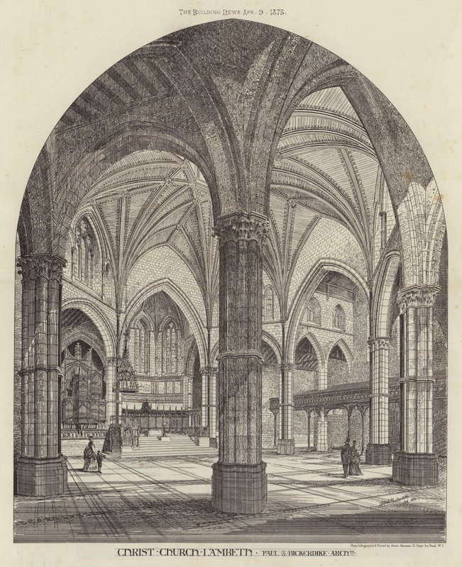 Christ Church, Lambeth (gravering) av English School