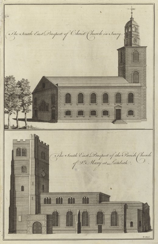 Christ Church, Surrey og Parish Church of St Mary at Lambeth av English School